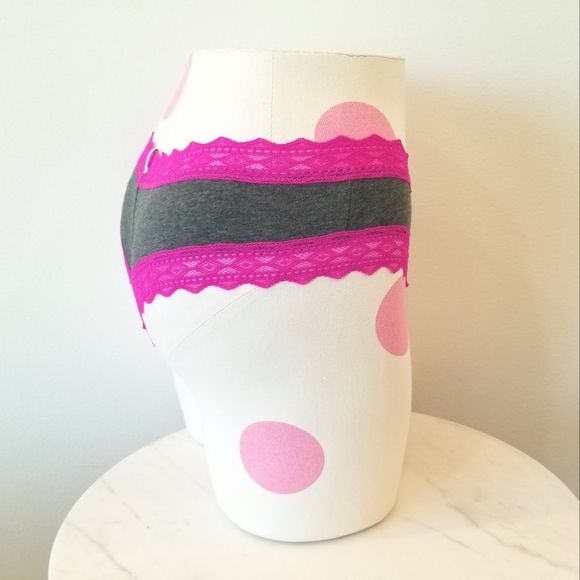 Victoria's Secret PINK Vintage Lace Glitter Extra Low Rise Cheekster Panty NWT - Picture 4 of 13